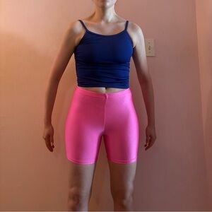 AMERICAN APPAREL HOT PINK HIGH WAISTED/ BIKER SHORTS